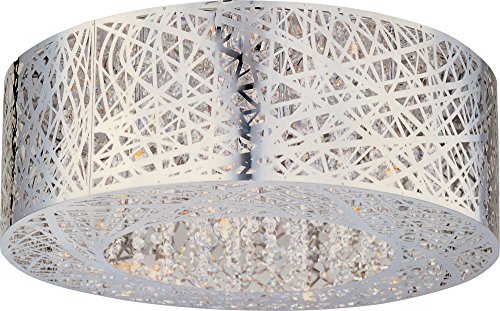 ET2 Inca-9 Light Flush Mount in Contemporary style-23.5 Inches Wide by 8.75 inches high-Polished Chrome Finish-Xenon Lamping