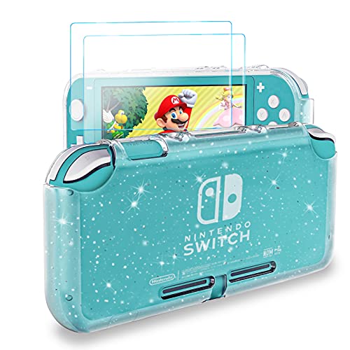 DLseego Switch Lite 2019 Protective Case Compatible with Nintendo Switch Lite, Glitter Bling Soft TPU Cover with 2 Pack Screen Protectors