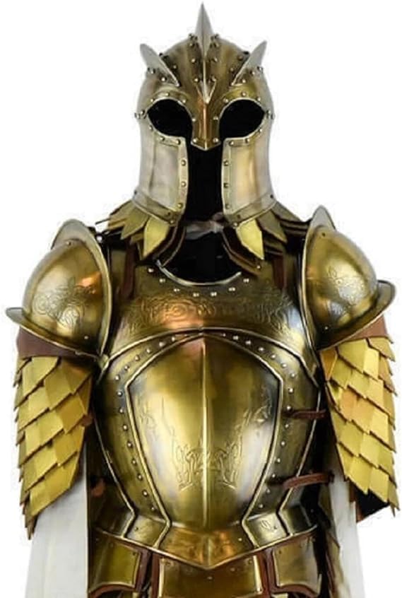 Medieval Steel Kingsguard Half Body Armor Suit ~ SCA Larp Warrior Knight Armour Suit ~ Kingslayer Jaime Lannister Armour ~ Halloween Costume