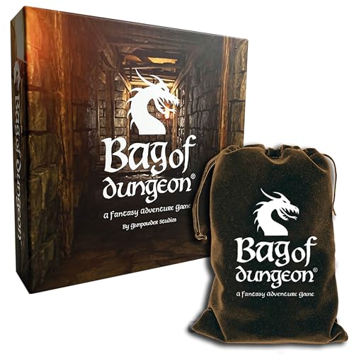 Bag of Dungeon is a Fantasy Crawler Adventure Board Game | Enter The Dragon's lair | 1-4 Players | Age 7+ | Simple-to-Play | Travel Friendly | Tabletop RPG | Classic Sword and Sorcery Gaming in a Bag