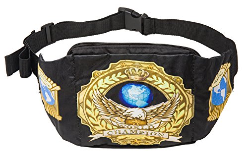 Funny Guy Mugs Championship Belt Fanny Pack, Waterproof Bum Bags for Women with Two Compartments, Crossbody Waist Bag Pack, Belt Bag for Travel Walking Running Hiking Cycling