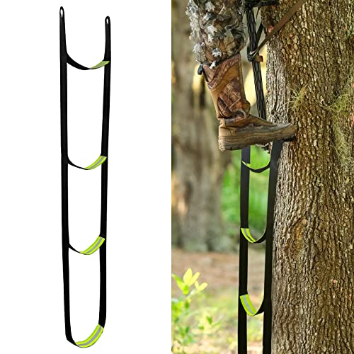 JISHAHS 3 Step Climbing Aider for Hunting, Climbing Stick Aider - Webbing Rope Ladder
