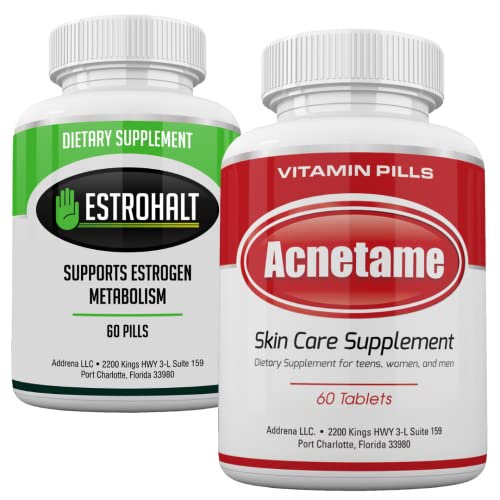 Acnetame Skin Clearing Supplement Stack and Estrohalt