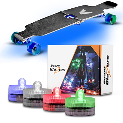 Board Blazers Crazy Color Changing LED Underglow Lights for Skateboards, Longboards, Scooters - Skateboard Accessories- Original Skateboard Lights
