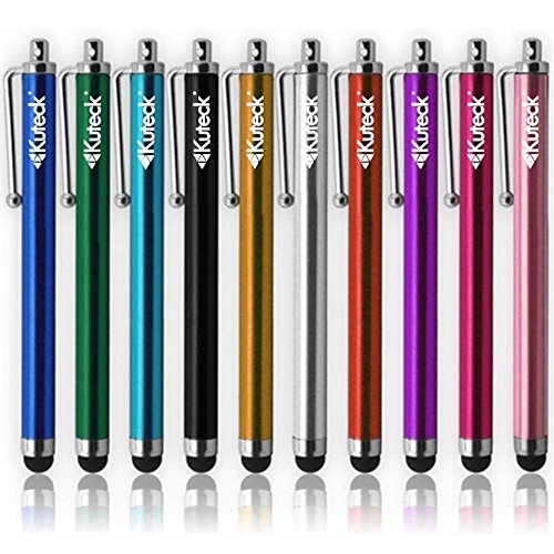 10 Pack of Pink, Blue, Purple, Red, Black Stylus Universal Touch Screen Capacitive Pen for Kindle Touch iPad 2, Iphone 4,4S, (10x Rainbow)
