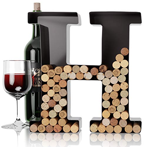 Wine Letter Cork Holder Art Wall Décor ~ Metal Letter Wine Cork Holder Monogram ~ Individual Wine Letter Cork Holders A Thru Z ~ Gifts for Wine Lovers ~ by HouseVines (H)