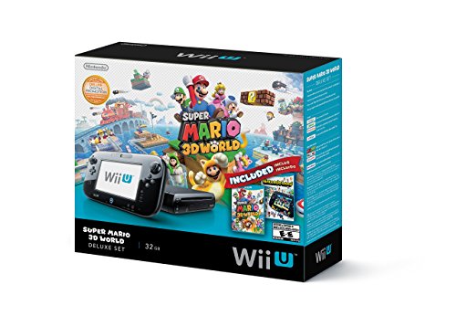 Nintendo Wii U Deluxe Set: Super Mario 3D World and Nintendo Land Bundle - Black 32 GB (Renewed)