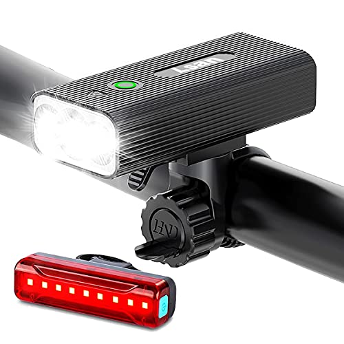 1200 Lumens Bike Lights Front and Back,3 LED USB Rechargeable Bicycle Light,Super Bright Bike Lights for Night Riding,Bike Headlight with Power Bank Function,IPX5 Waterproof,3+5 Light Modes