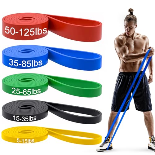 Pull Up Bands, Resistance Bands, Pull Up Assistance Bands Set for Men & Women, Exercise Workout Bands for Working Out, Body Stretching, Physical Therapy, Muscle Training - Colorful