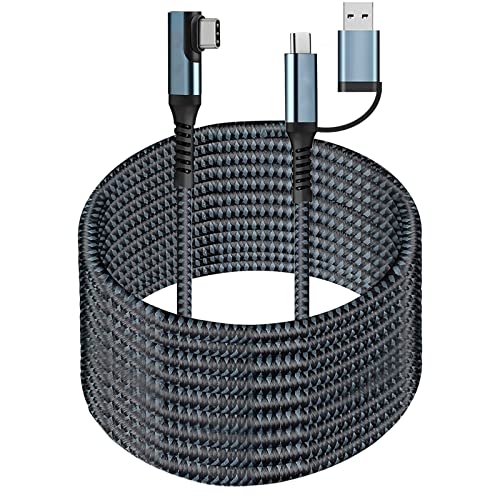 SUMPK VR Link Cable 20FT Compatible for Oculus Quest 2, USB 3.2 Type C to C 5Gbps High Speed Data Transfer & Fast Charging Cord for Virtual Reality Headset and PC Gaming