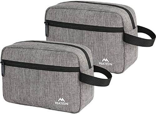 MATEIN Toiletry Bag for Men (2 Packs), Waterproof Dopp Kit Bathroom Shaving Bag for Toiletries, Small Accessories Small Cosmetics & Makeup Organizer for Traveling