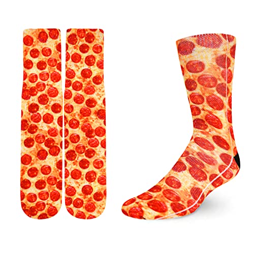 Benefeet Sox Mens Socks Funny Crazy Socks Pizza Gifts Boys Cool Basketball Socks Women Unisex 3D Print Pizza Patterned Novelty Socks Funky Food Socks Youth Kids Athletic High Tube Socks, 3D Pizza