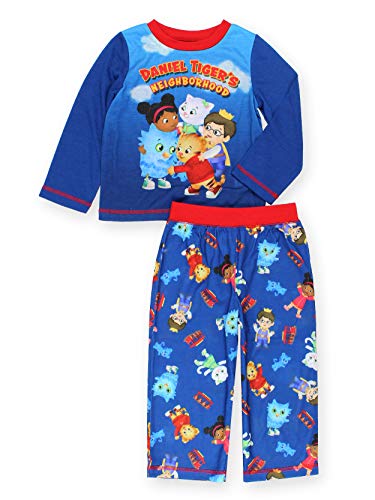 Daniel Tiger Neighborhood Toddler Boys Long Sleeve Pajamas Set (3T, Blue)