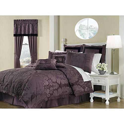 Royal Heritage Home Lorenzo Purple 8-Piece Queen Size Comforter Set