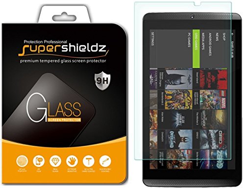 Supershieldz (2 Pack) Designed for Nvidia Shield Tablet and Nvidia Shield Tablet K1 Screen Protector, (Tempered Glass) Anti Scratch, Bubble Free