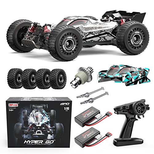 HYPER GO H16PL 1/16 RTR Brushless RC Buggy, Fast RC Cars for Adults, Max 38 mph RC Truck, 4WD High Speed Racing RC Car with 2S 2000 mAh Battery for RC Basher