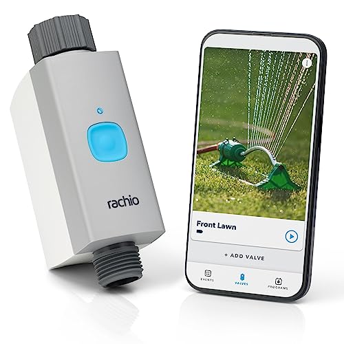 Rachio Smart Hose Timer with WiFi Hub for Outdoor Watering | Easy Faucet Install, Automate Water & Sprinkler Schedules for Lawn, Garden, & Yard Care.