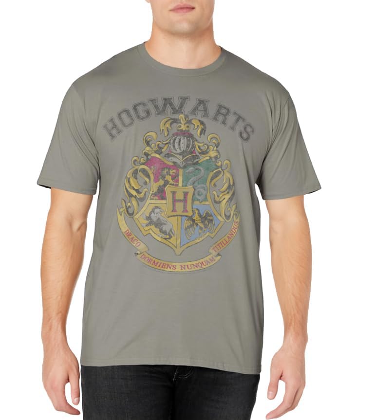 Harry Potter Hogwarts Vintage Crest Short Sleeve T-Shirt