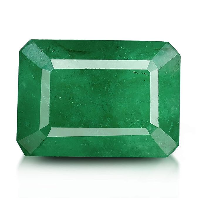 LMDPRAJAPATIS Natural Green Emerald Panna Square Cut Lab - Certified Loose Gemstone 7.50 Carat