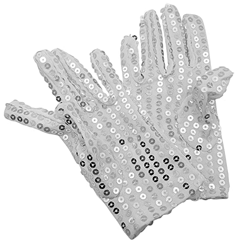Yabber Sequin Gloves - Small [Young-Kids] for Ice Skating | Dance | Michael Jackson Costume | Sparkle Dress Up [1 Pair]