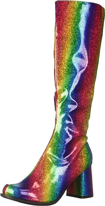 MAIFENGLEIDA Women's Rainbow Knee High Boot (Multi, Adult, Women, 8, Numeric, US Footwear Size System, Medium)