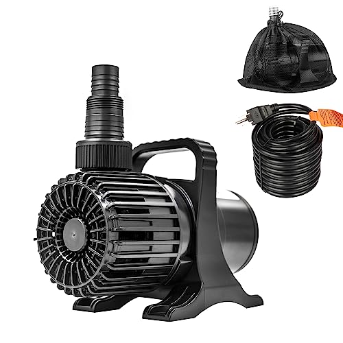 OYO WATER Pond Pump Waterfall Pumps Submersible Outdoor Water Fountain Pump with Barrier Pump Bag 32.8FT POWER CORD (1800GPH)