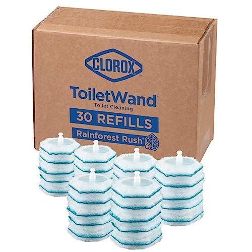 Original Clorox ToiletWand Disinfecting Refills, Rainforest Rush, 30 Ct (Package May Vary)