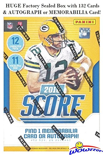 Wowzzer 2018 Score NFL Football EXCLUSIVE Factory Sealed Blaster Box with 132 Cards&AUTOGRAPH or MEMORABILIA Card! Look for Rookies&Auto's of Baker Mayfield, Saquon Barkley, Sam Donald&More!