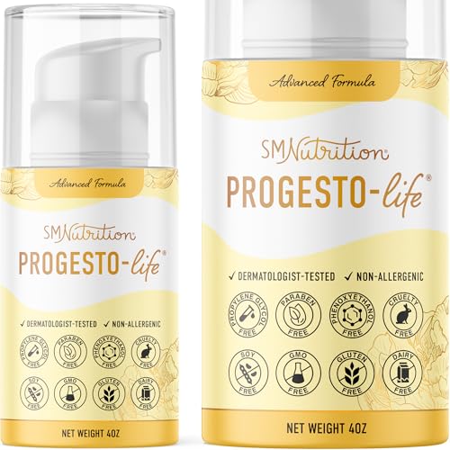 Progesterone Cream for Women Bioidentical 2000mg | Dermatologist-Tested | For Menopause & Menstrual Support | Micronized USP Paraben-Free Progesterone Supplements | Topical ProgestoLife (96 Servings)