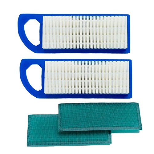 HOODELL 2 Pack 697153 Air Filter, Compatible with Briggs and Stratton 698083 795115, John Deere gy20573, Premium Lawn Mower Air Cleaner