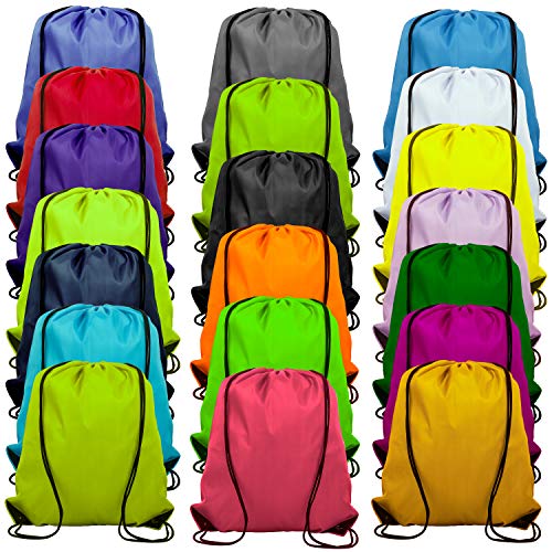 Topspeeder 20 Colors Drawstring Backpack Bags Sack Pack Cinch Tote Sport Storage Polyester Bag for Gym Traveling