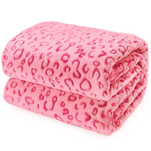 ZHIKU Soft Fleece Blankets Throw Blanket Lightweight Blanket Pink Throw 40'x50'