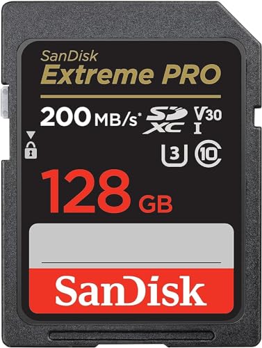 SanDisk 128GB Extreme PRO SDXC UHS-I Memory Card - C10, U3, V30, 4K UHD, SD Card - SDSDXXD-128G-GN4IN