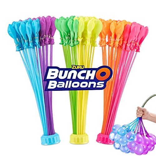 Bunch O Balloons Tropical Party (3 Pack) by ZURU, 100+ Rapid-Filling Self-Sealing Tropical Colored Water Balloons for Outdoor Family, Friends, Children Summer Fun (3 Pack)