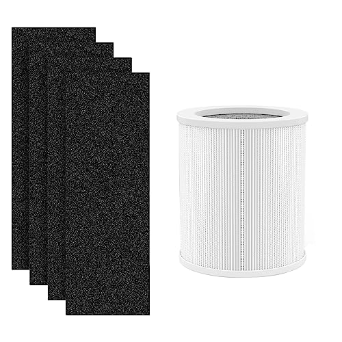 H-HF400-VP Replacement Filter Kit Compatible with Hunt-er H-HF400-VP H-PF400 with True HEPA Pre-Filter for HP400 Air Purifier Series,1 True HEPA Filter+4 Pre-Filters