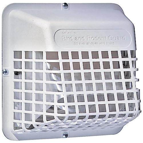 Deflecto DEFUBGWL Universal Bird Guard, Fits 3' to 4' Vents, White (UBGWL)