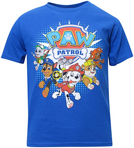 Paw Patrol Boys Group Short Sleeve T-Shirt Maternity Blouse, Royal, 5T US