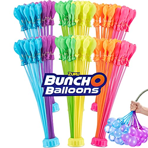 Bunch O Balloons Tropical Party (6 Pack) by ZURU, 200+ Rapid-Filling Self-Sealing Tropical Colored Water Balloons for Outdoor Family, Friends, Children Summer Fun (6 Pack)