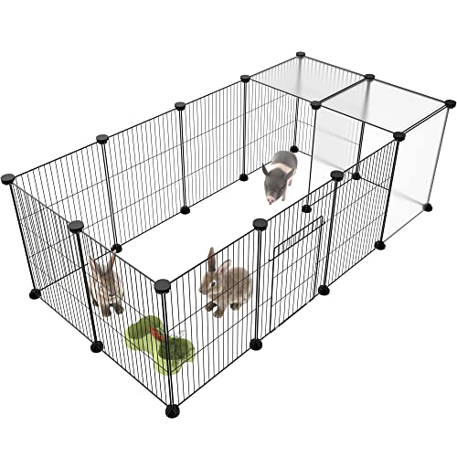 HOMIDEC Pet Playpen,Small Animals Cage DIY Wire Portable Yard Fence with Door for Indoor/Outdoor Use,Puppies,Kitties,Bunny,Turtle 48' x 24' x 16'