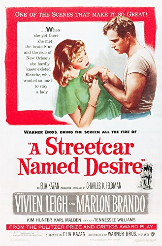 Posterazzi A Streetcar Named Desire Vivien Leigh Marlon Brando 1951. Movie Masterprint Poster Print, (11 x 17)