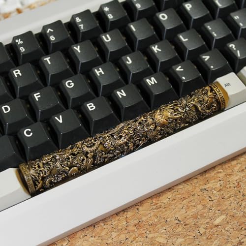 Artisan Keycaps - Loong Pillar 6.25U Spacebar Resin Keycaps Custom Keycaps Handmade Keycaps for Mechanical Keyboard Keycaps (Golden-6.25U for Spacebar)