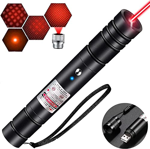 Red Laser Pointer High Power, High Power Laser Pointer [Material Upgrade] Laser Pointer Pen，[2000 metres]Red Lazer Pointer USB Rechargeable for Teaching HuntingOutdoor Astronomy Hunting Lazer Pointer