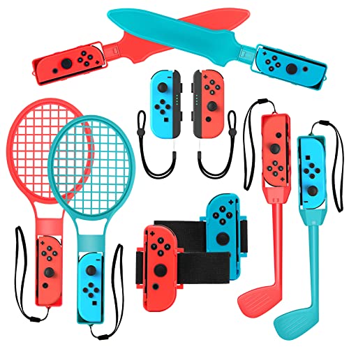 Switch Sports Accessories for Nintendo Switch Games , Family Party Pack Game Accessories Set Kit for Kids Switch OLED Sports Games