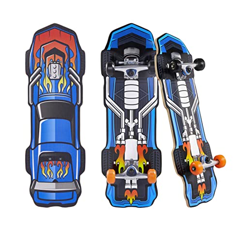 Sakar Dimensions Race Car Skateboard with Printed Graphic Grip Tape. Great for Kids and Teens Cruiser Skateboard with ABEC 5 Bearings, Durable Deck, Smooth Wheels