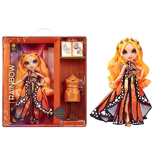 Rainbow High Fantastic Fashion Poppy Rowan - Orange 11” Fashion Doll and Playset with 2 Complete Doll Outfits, and Fashion Play Accessories, Great Gift for Kids 4-12 Years Old