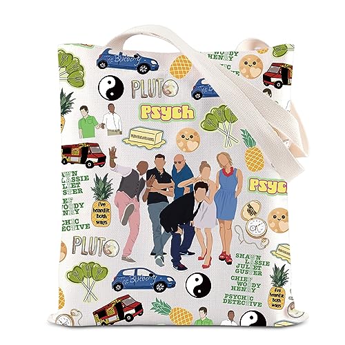 ENSIANTH Psych Fan Gift Comedy TV Show Inspired Tote Bag Psychos Lover Gift I've Heard it Both Ways Gift Pineapple Gift (Psy Way bag)