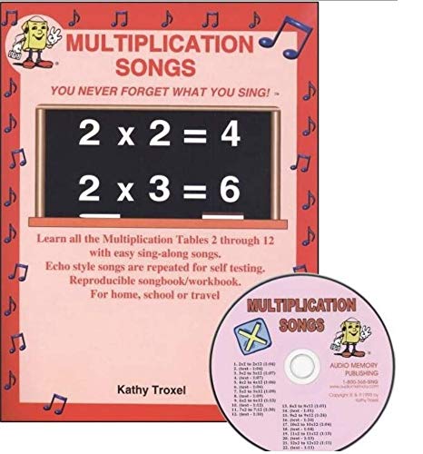 Multiplication Facts Songs - CD and Book: Times Tables 1 to 12, Sing Along and Learn!