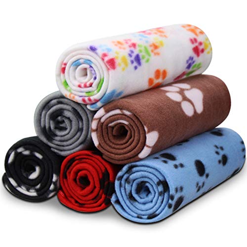 Comsmart Warm Paw Print Blanket/Bed Cover for Dogs and Cats