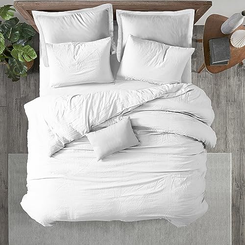 Kotton Culture Oversized Duvet Cover 3 Piece 100% Egyptian Cotton Breathable All Season 600 Thread Count Super Soft Bedding 120X98 Inches with Zipper Closure & Corner Ties (Oversized King, White)