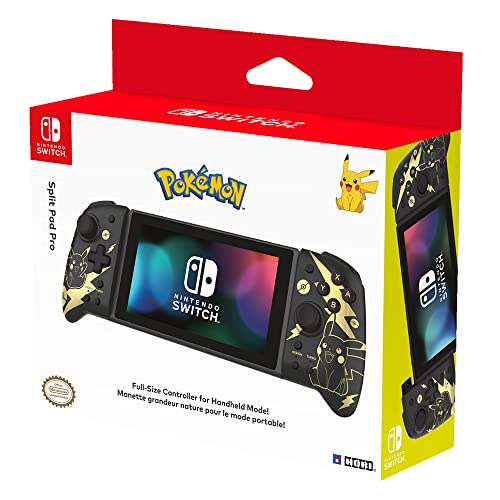 Hori Nintendo Switch Split Pad Pro ( Black & Gold Pikachu) By - Officially Licensed By Nintendo and the Pokemon Company International